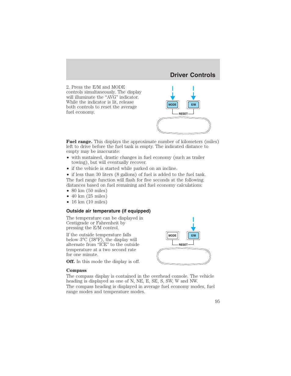 Driver controls | FORD 2003 Excursion v.4 User Manual | Page 95 / 272