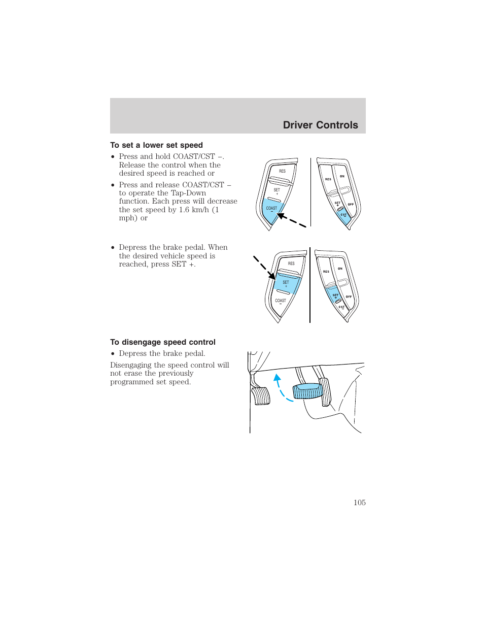 Driver controls | FORD 2003 Expedition v.1 User Manual | Page 105 / 320