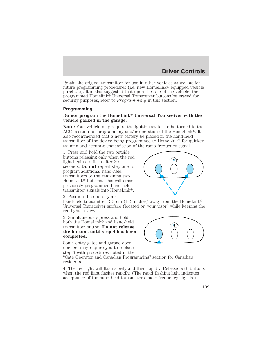 Driver controls | FORD 2003 Expedition v.1 User Manual | Page 109 / 320