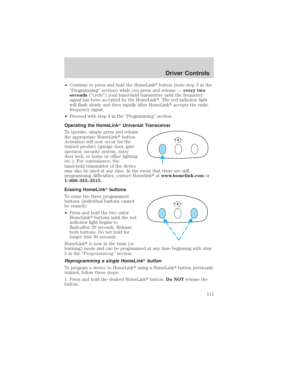 Driver controls | FORD 2003 Expedition v.1 User Manual | Page 111 / 320