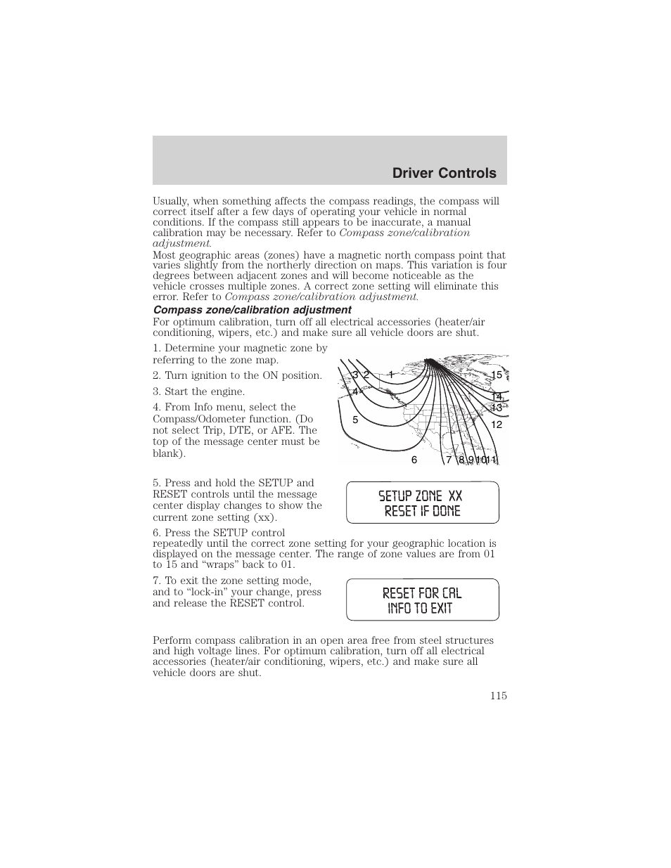 Driver controls | FORD 2003 Expedition v.1 User Manual | Page 115 / 320