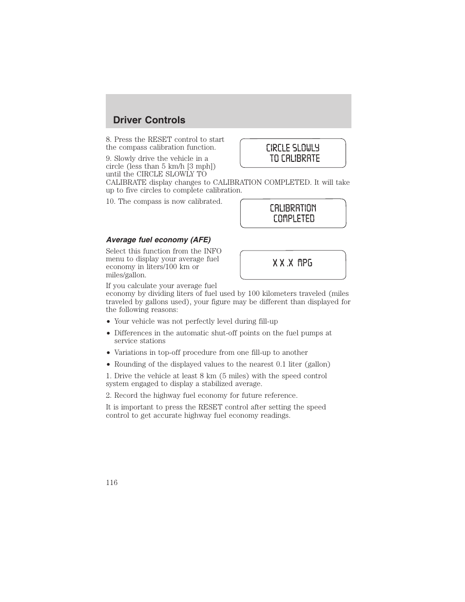 Driver controls | FORD 2003 Expedition v.1 User Manual | Page 116 / 320