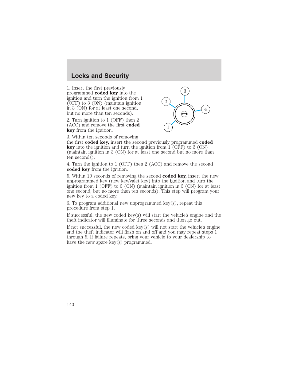 Locks and security | FORD 2003 Expedition v.1 User Manual | Page 140 / 320