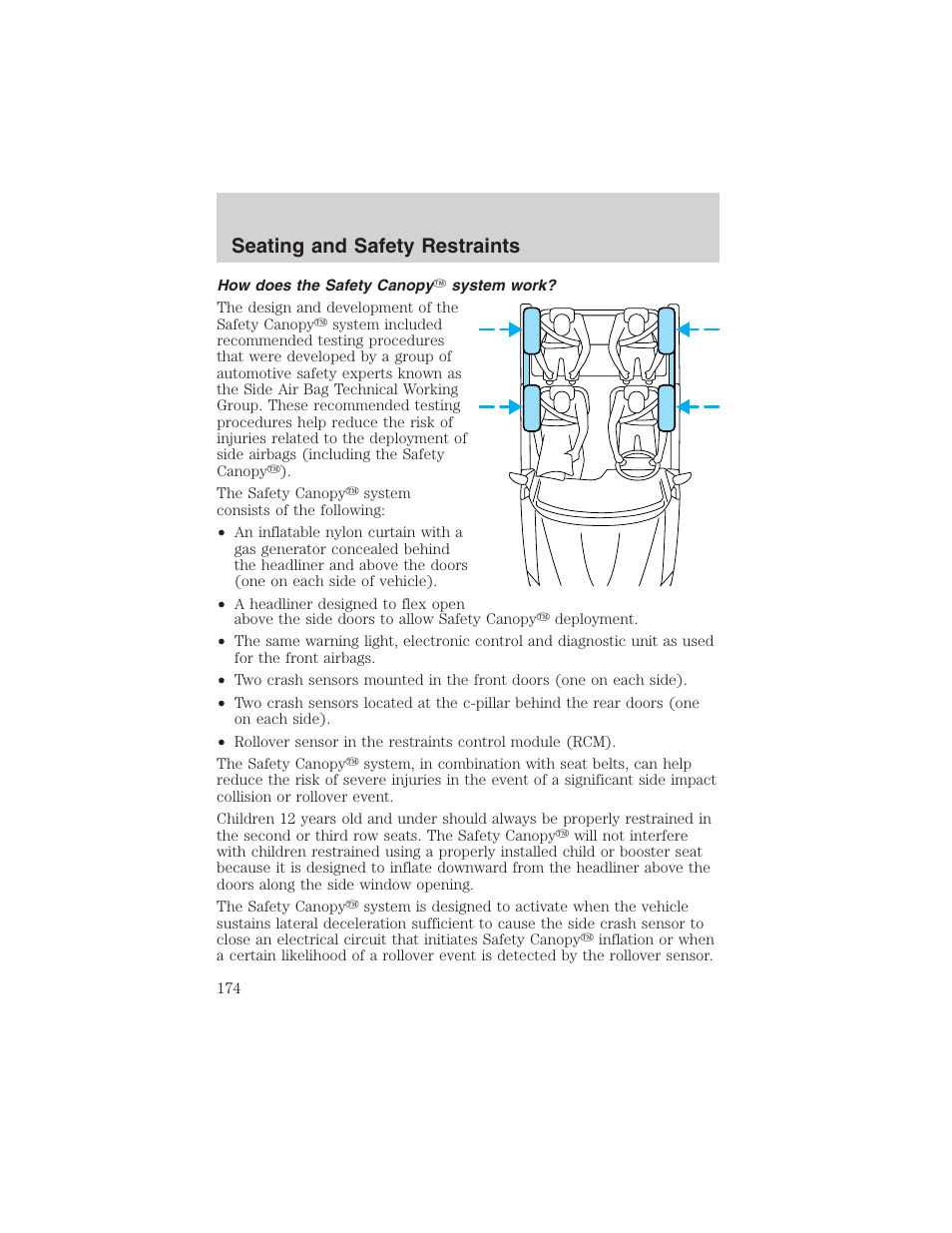 Seating and safety restraints | FORD 2003 Expedition v.1 User Manual | Page 174 / 320