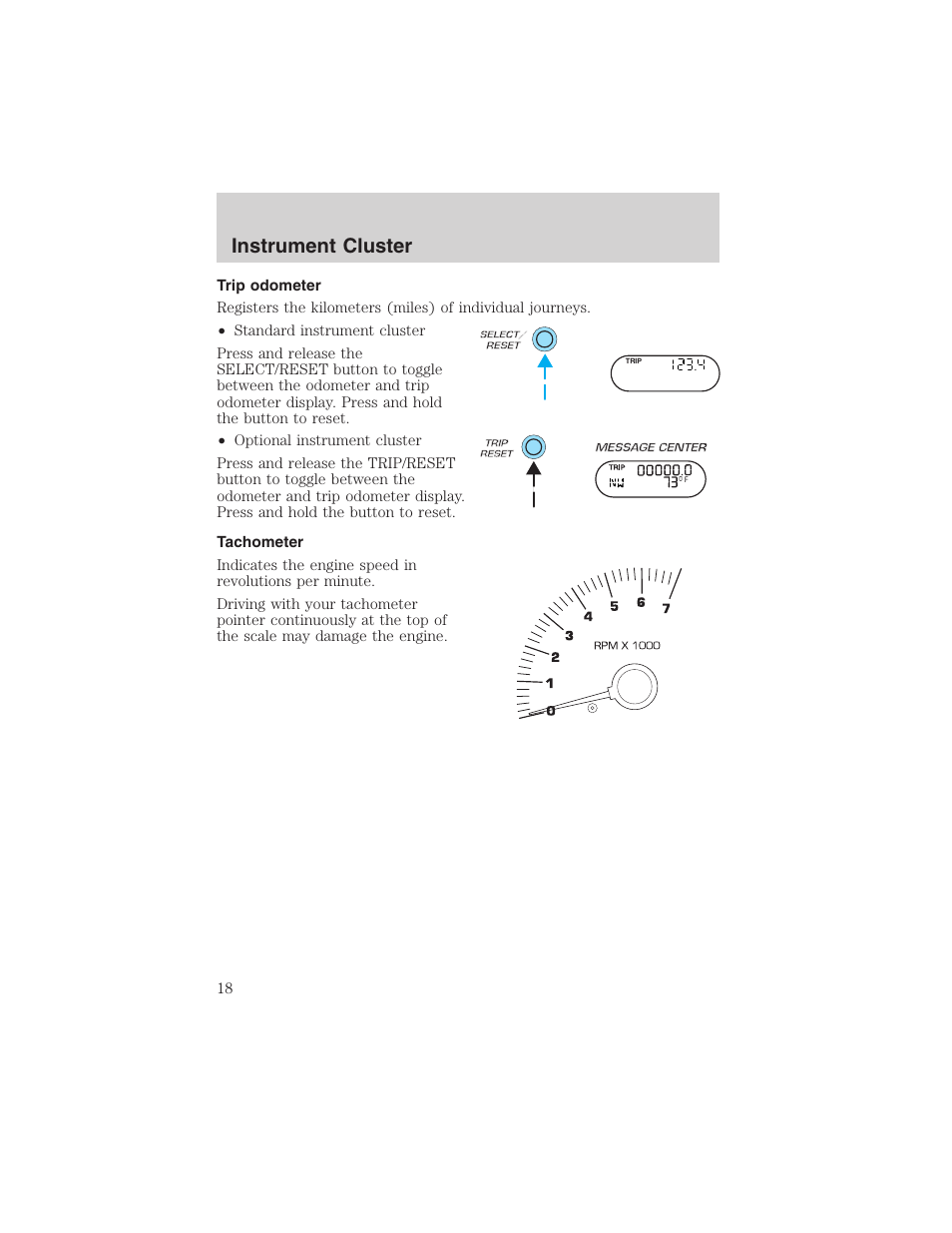 Instrument cluster | FORD 2003 Expedition v.1 User Manual | Page 18 / 320