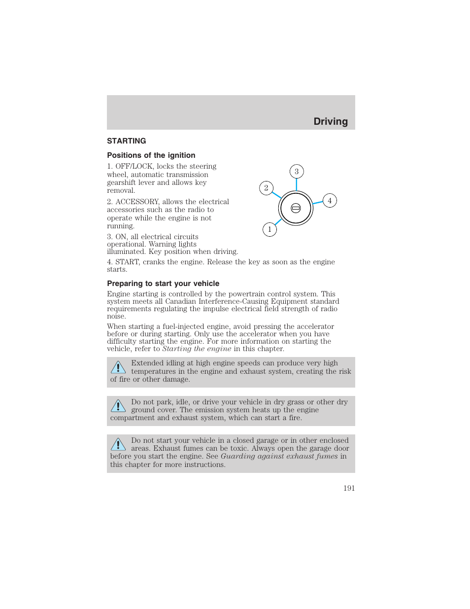 Driving | FORD 2003 Expedition v.1 User Manual | Page 191 / 320