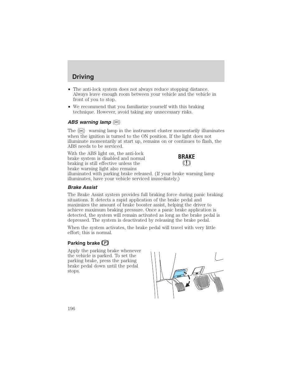 Driving | FORD 2003 Expedition v.1 User Manual | Page 196 / 320