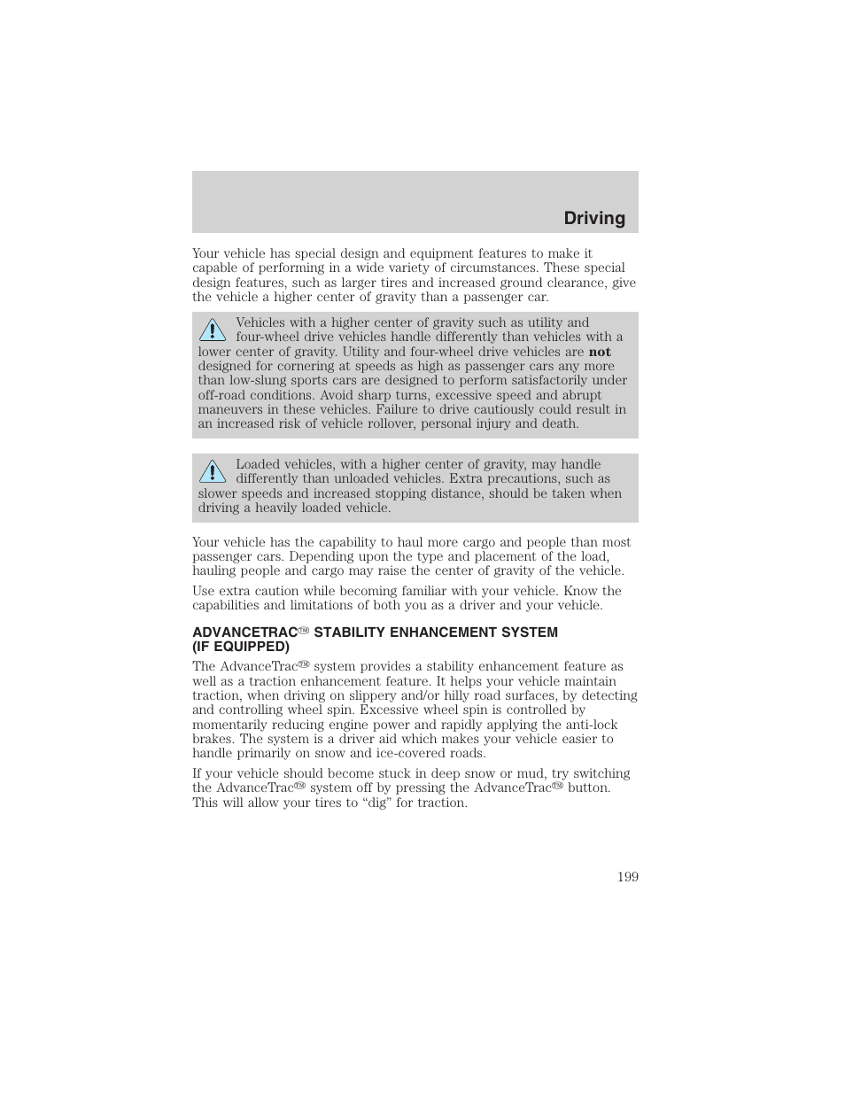 Driving | FORD 2003 Expedition v.1 User Manual | Page 199 / 320