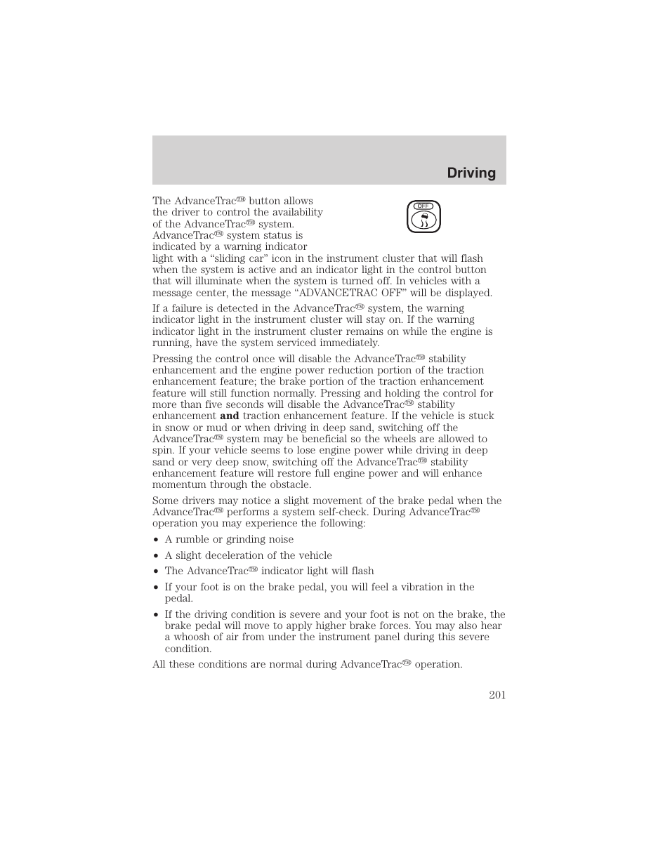 Driving | FORD 2003 Expedition v.1 User Manual | Page 201 / 320