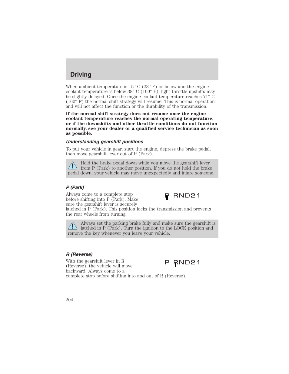 Driving | FORD 2003 Expedition v.1 User Manual | Page 204 / 320