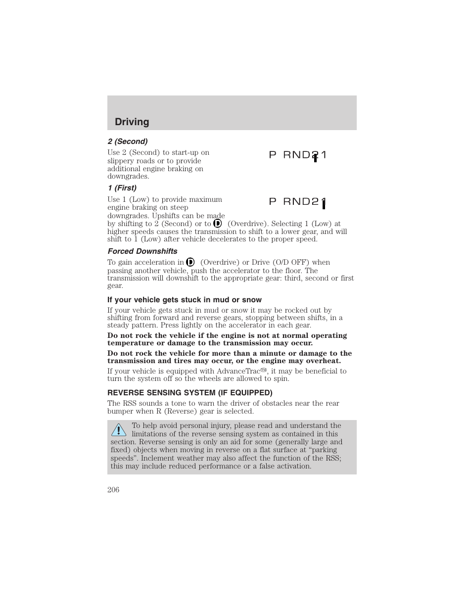 Driving | FORD 2003 Expedition v.1 User Manual | Page 206 / 320