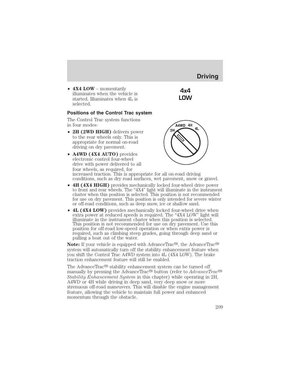 Driving | FORD 2003 Expedition v.1 User Manual | Page 209 / 320