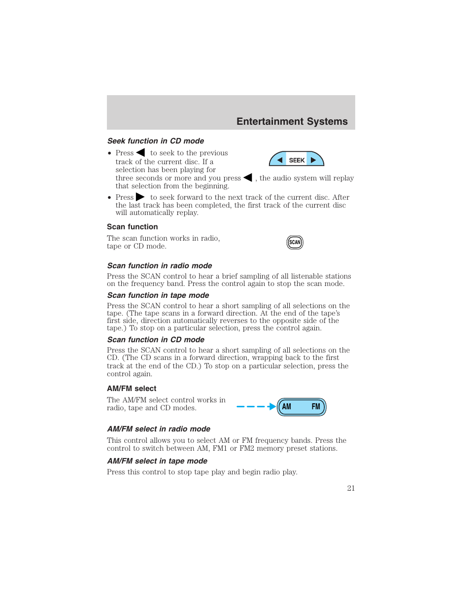 Entertainment systems | FORD 2003 Expedition v.1 User Manual | Page 21 / 320