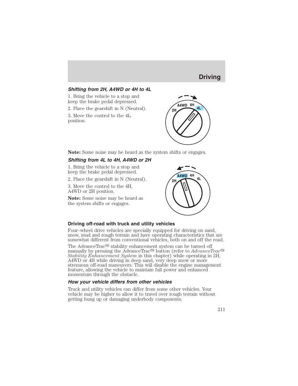 Driving | FORD 2003 Expedition v.1 User Manual | Page 211 / 320