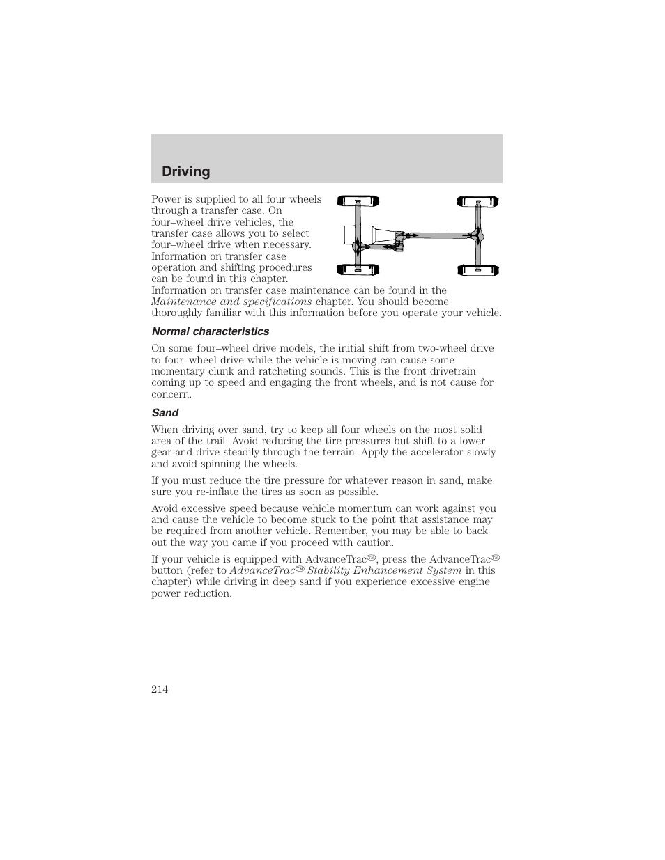 Driving | FORD 2003 Expedition v.1 User Manual | Page 214 / 320