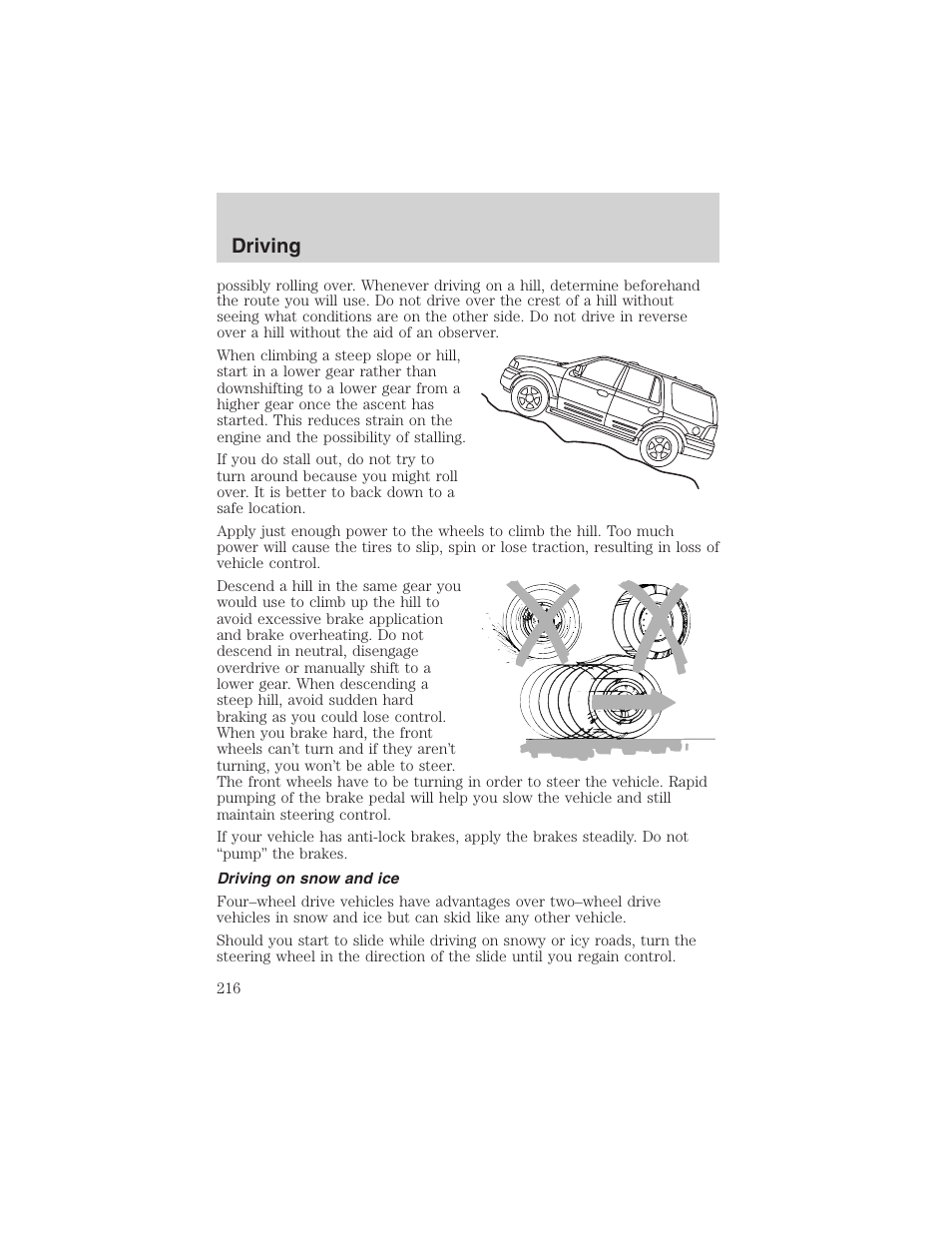 Driving | FORD 2003 Expedition v.1 User Manual | Page 216 / 320