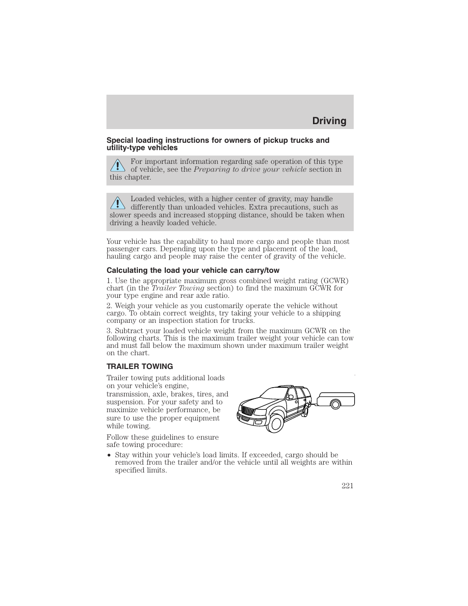 Driving | FORD 2003 Expedition v.1 User Manual | Page 221 / 320