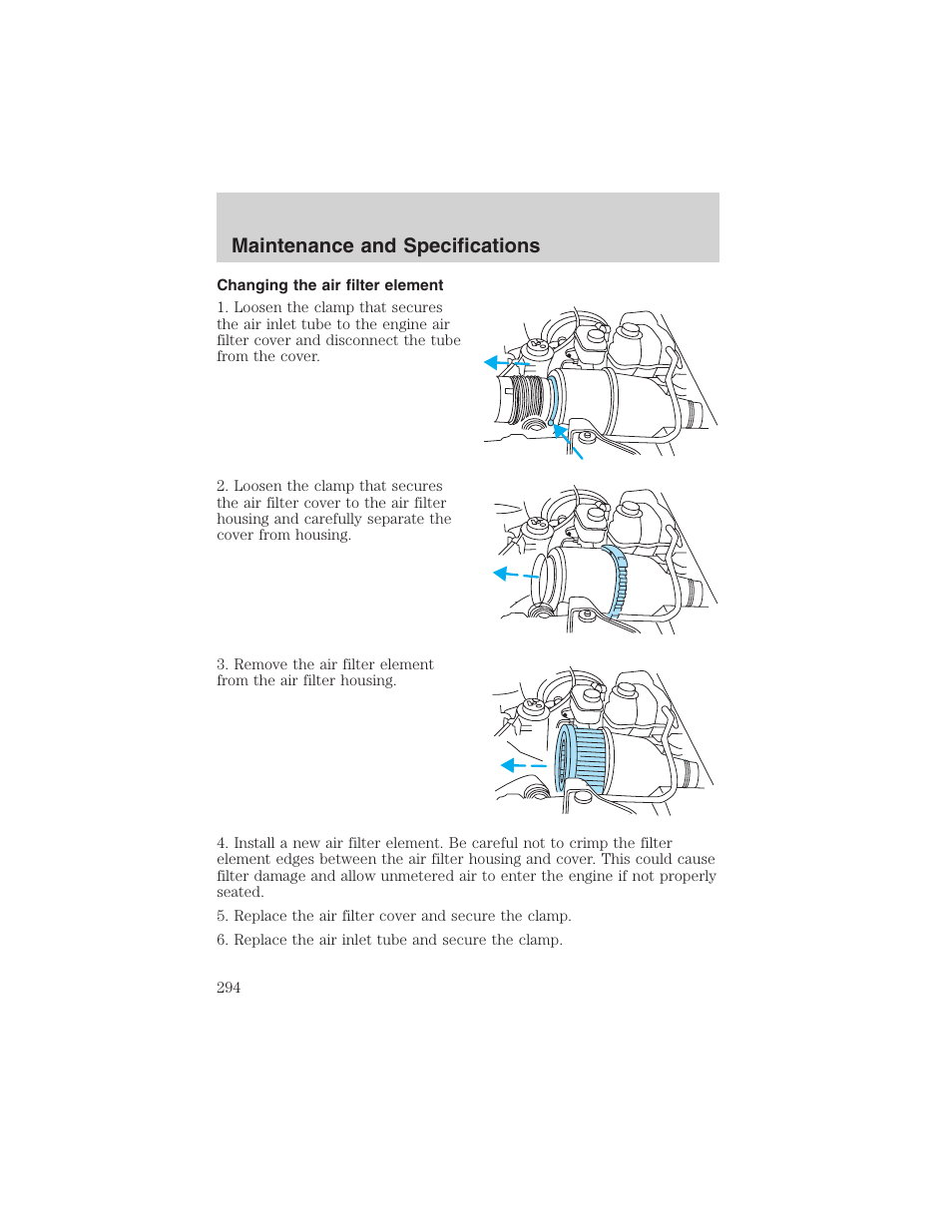 Maintenance and specifications | FORD 2003 Expedition v.1 User Manual | Page 294 / 320