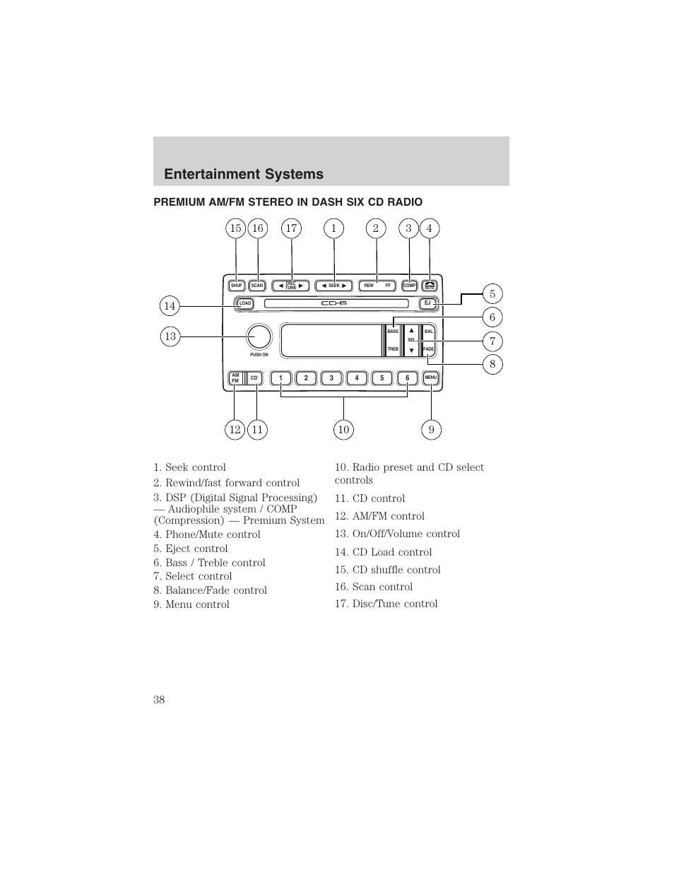 Entertainment systems | FORD 2003 Expedition v.1 User Manual | Page 38 / 320