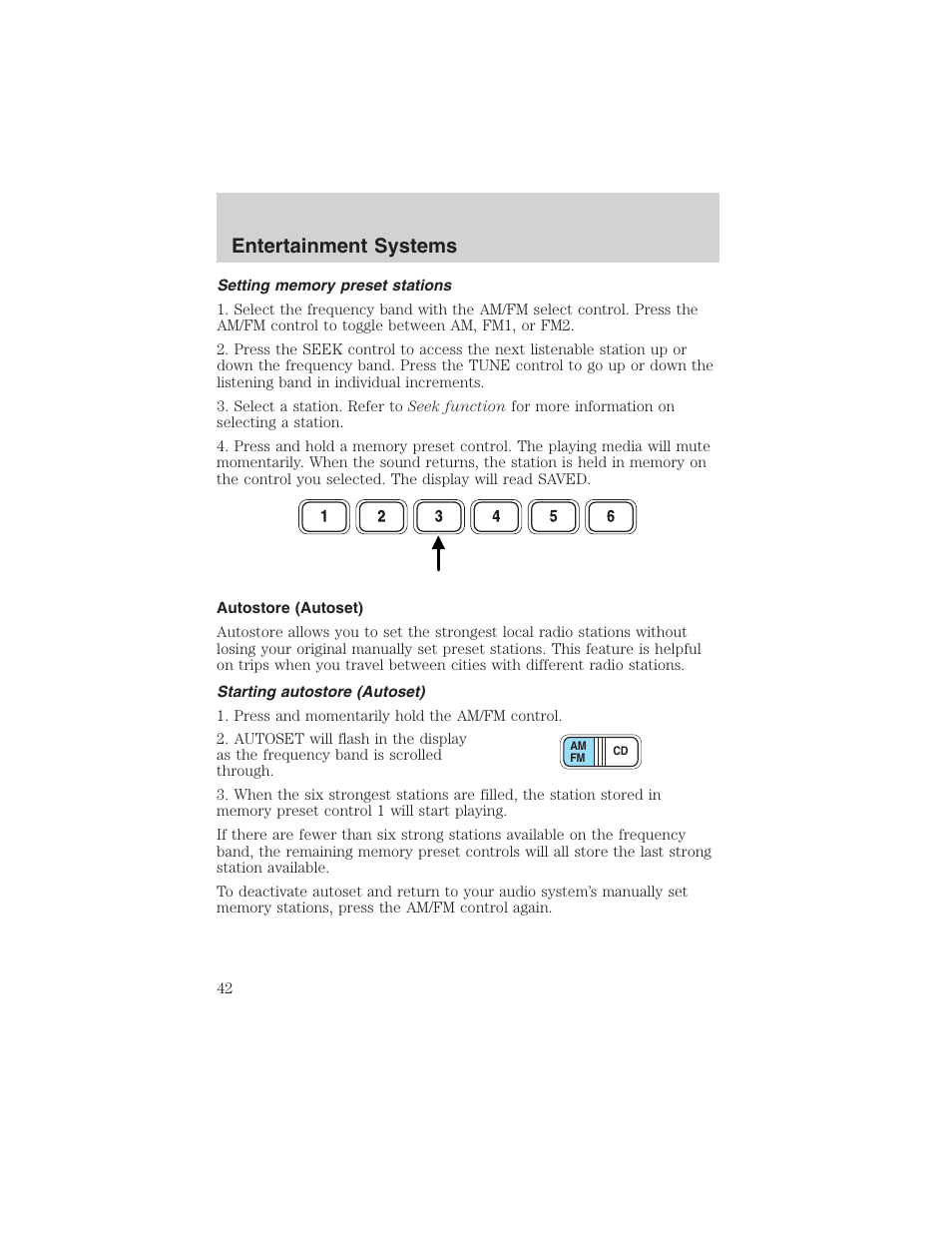Entertainment systems | FORD 2003 Expedition v.1 User Manual | Page 42 / 320