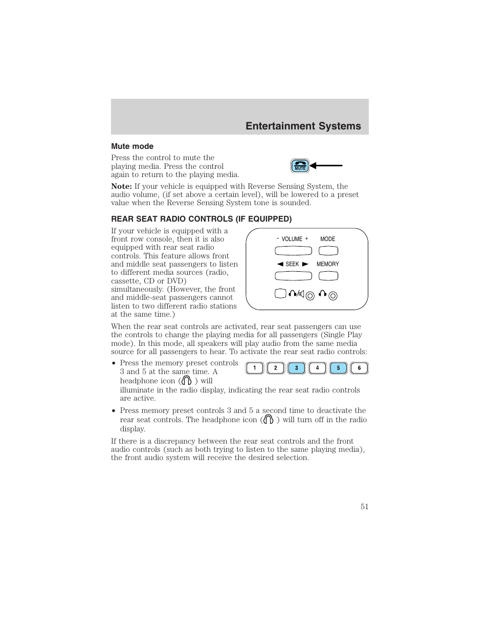 Entertainment systems | FORD 2003 Expedition v.1 User Manual | Page 51 / 320