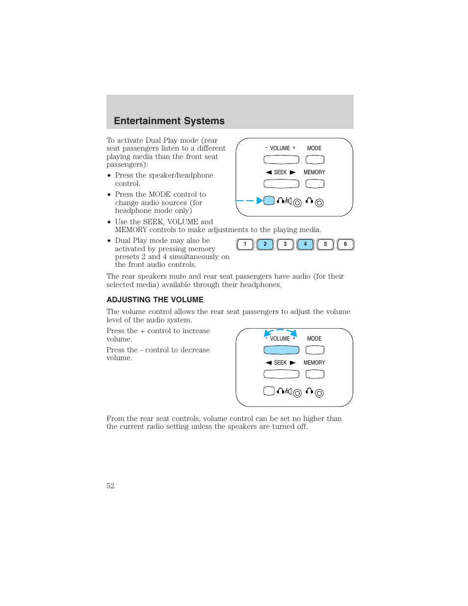 Entertainment systems | FORD 2003 Expedition v.1 User Manual | Page 52 / 320