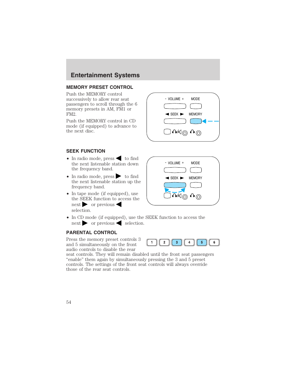 Entertainment systems | FORD 2003 Expedition v.1 User Manual | Page 54 / 320