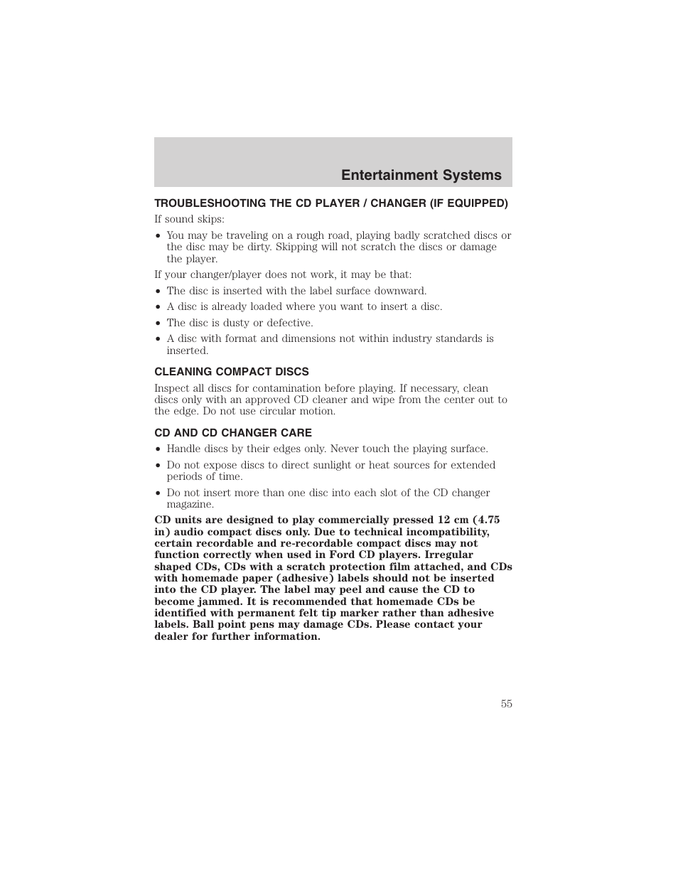 Entertainment systems | FORD 2003 Expedition v.1 User Manual | Page 55 / 320