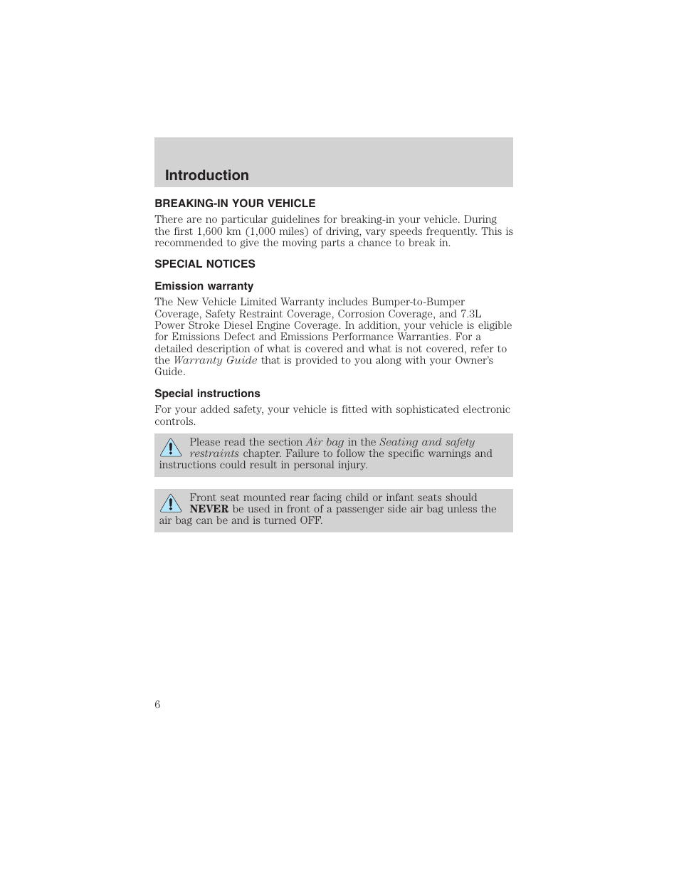 Introduction | FORD 2003 Expedition v.1 User Manual | Page 6 / 320