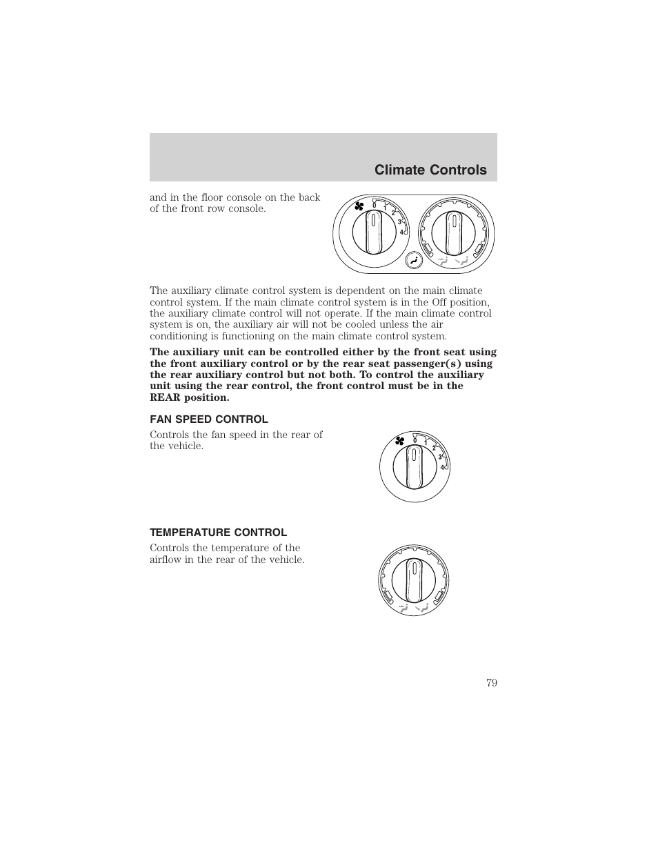 Climate controls | FORD 2003 Expedition v.1 User Manual | Page 79 / 320