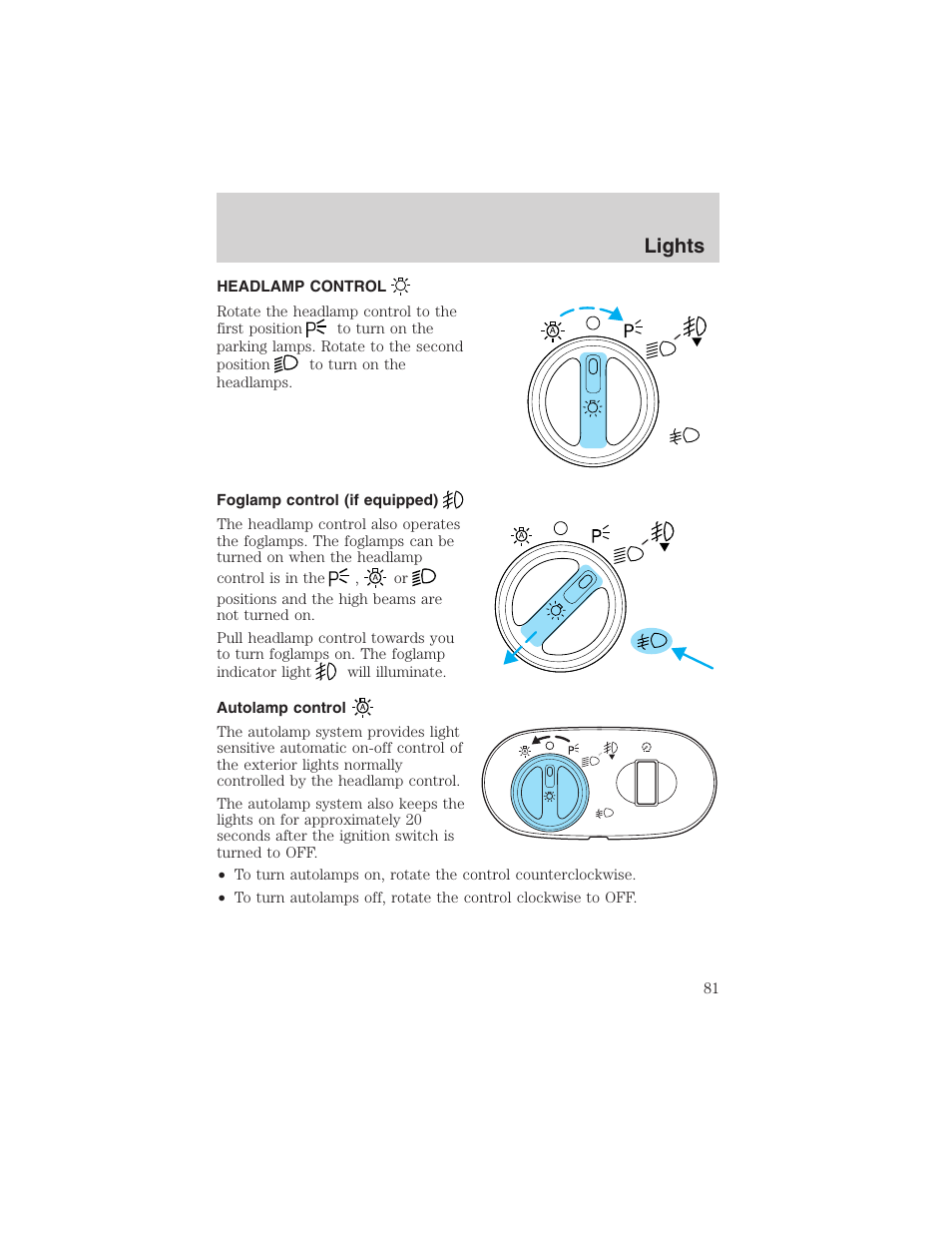 Lights | FORD 2003 Expedition v.1 User Manual | Page 81 / 320