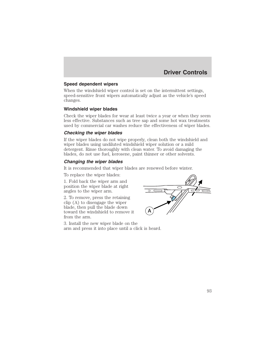 Driver controls | FORD 2003 Expedition v.1 User Manual | Page 93 / 320