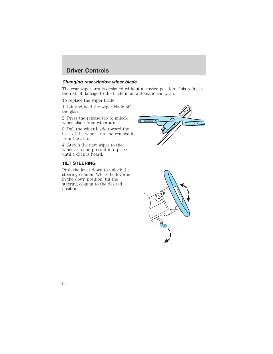 Driver controls | FORD 2003 Expedition v.1 User Manual | Page 94 / 320