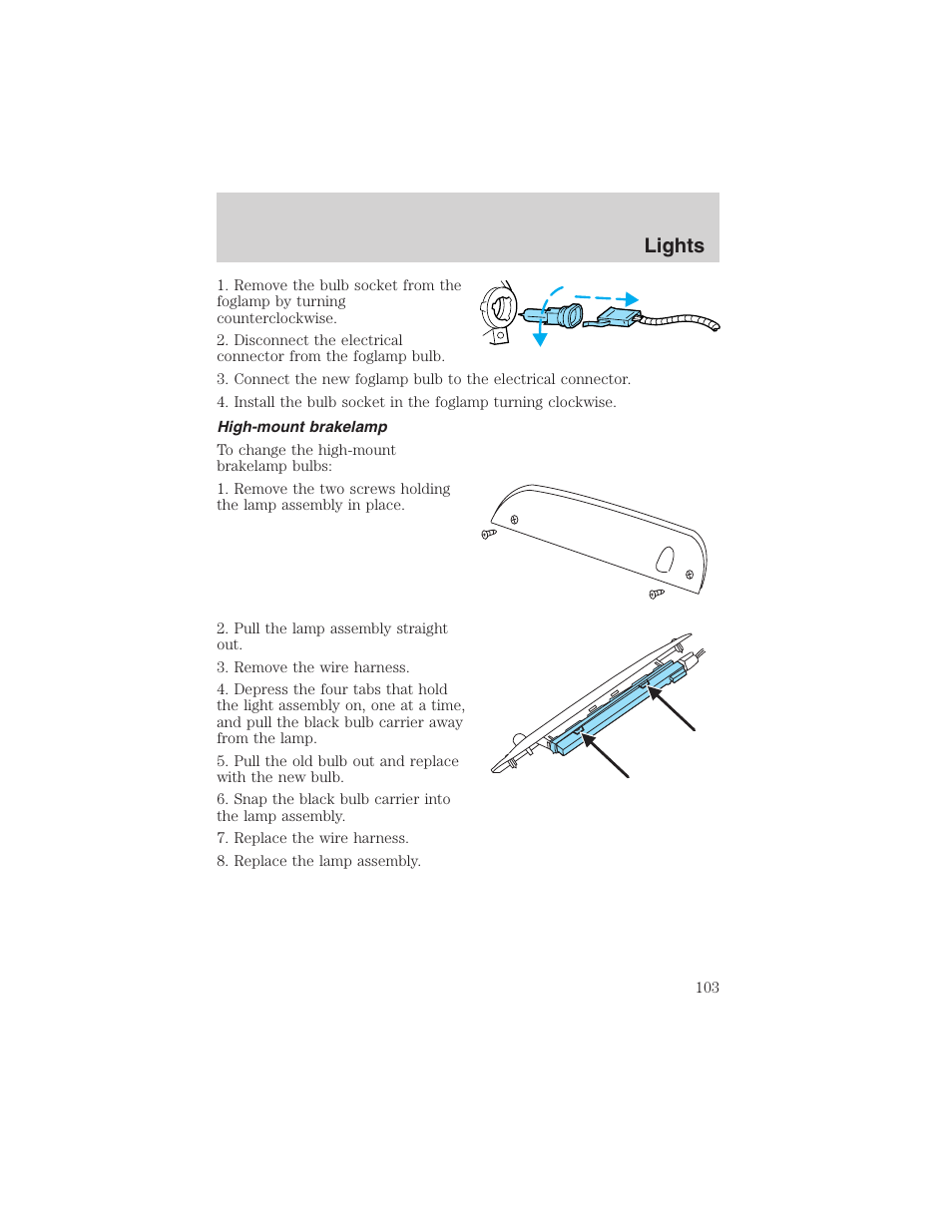 Lights | FORD 2003 Expedition v.2 User Manual | Page 103 / 344