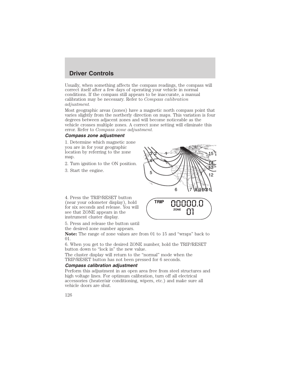 Driver controls | FORD 2003 Expedition v.2 User Manual | Page 126 / 344