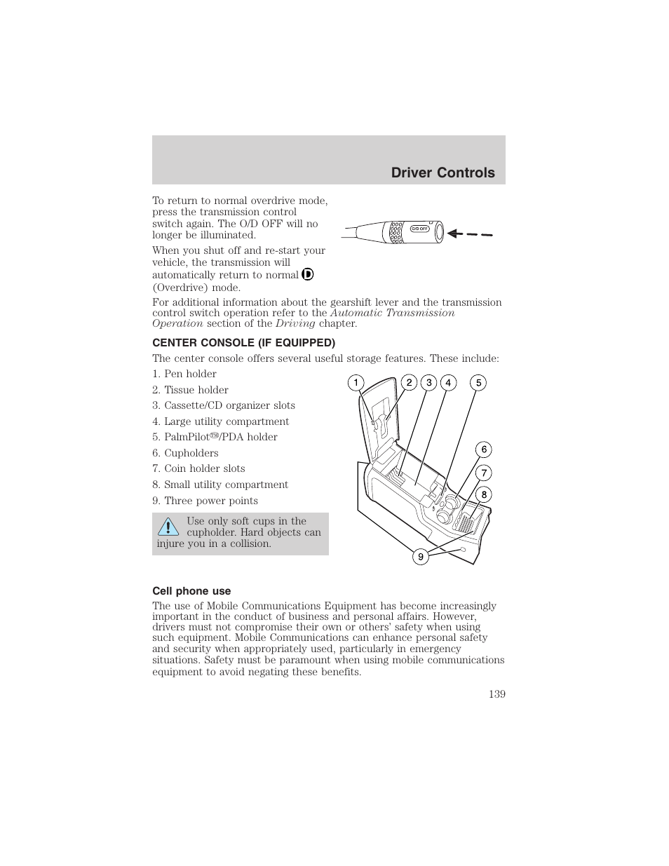 Driver controls | FORD 2003 Expedition v.2 User Manual | Page 139 / 344