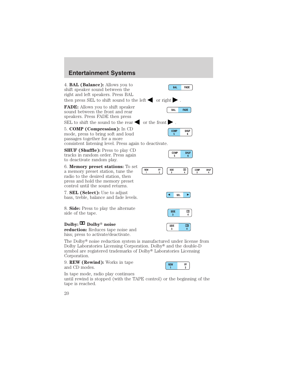 Entertainment systems | FORD 2003 Expedition v.2 User Manual | Page 20 / 344