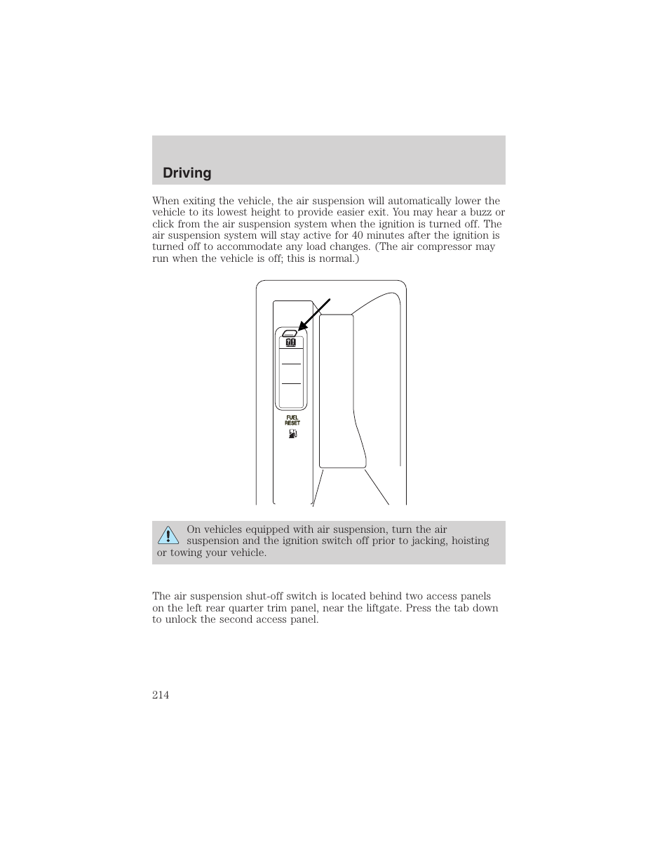 Driving | FORD 2003 Expedition v.2 User Manual | Page 214 / 344