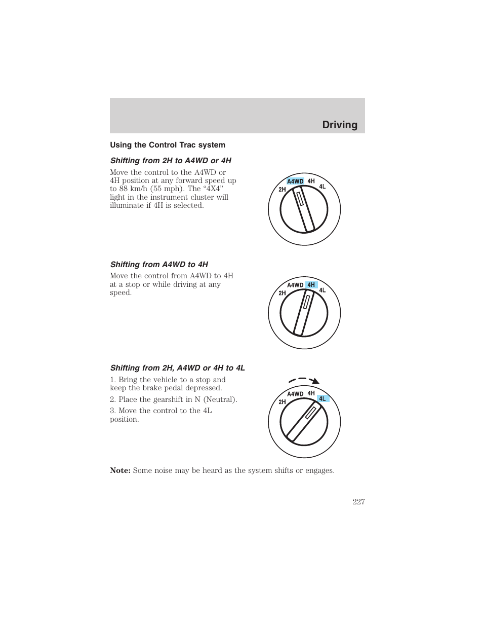 Driving | FORD 2003 Expedition v.2 User Manual | Page 227 / 344