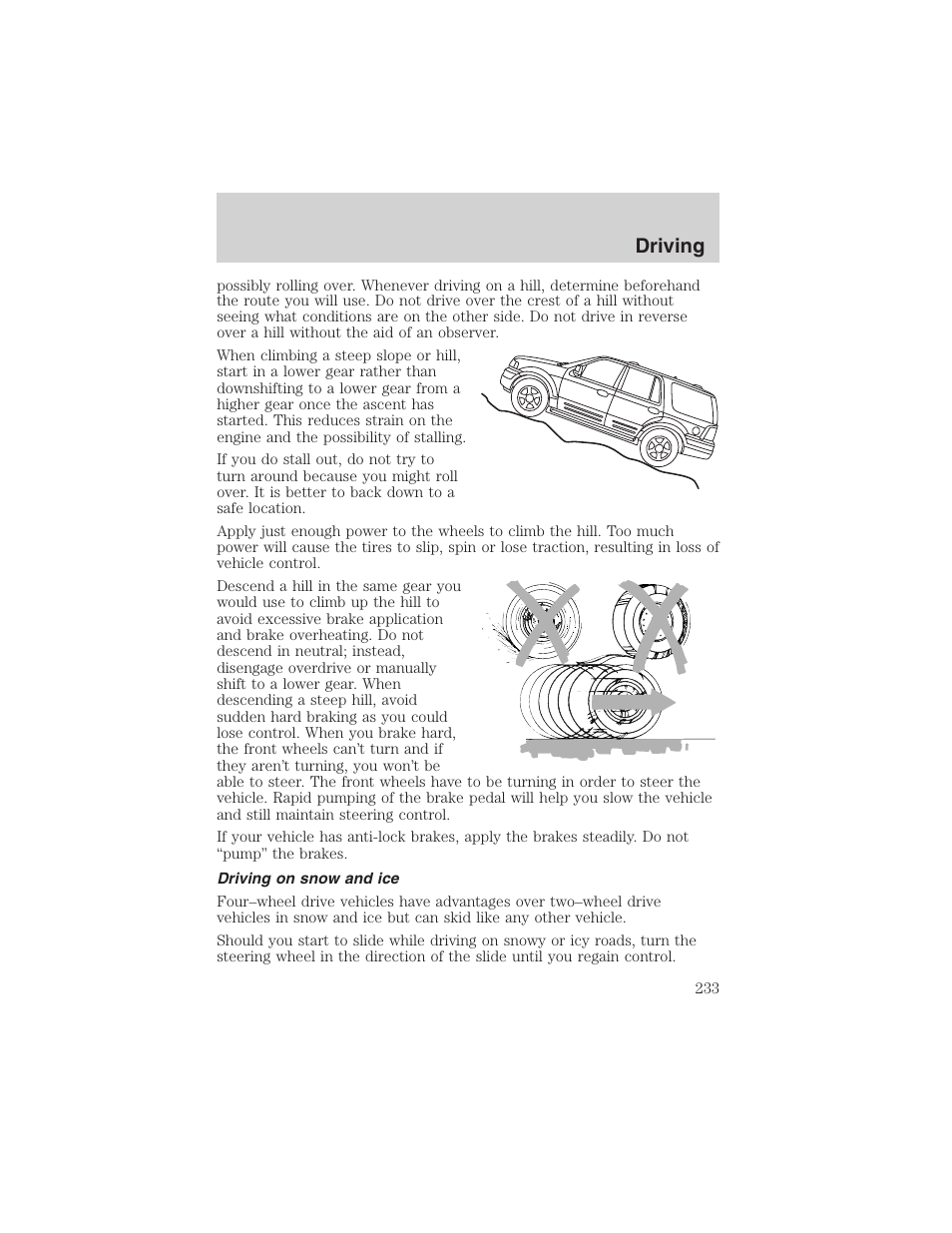 Driving | FORD 2003 Expedition v.2 User Manual | Page 233 / 344