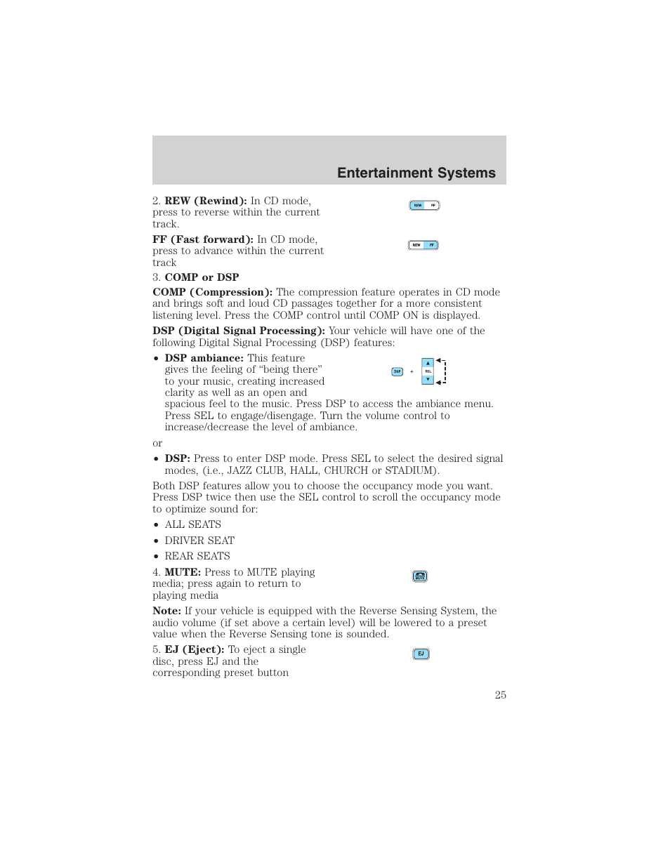 Entertainment systems | FORD 2003 Expedition v.2 User Manual | Page 25 / 344