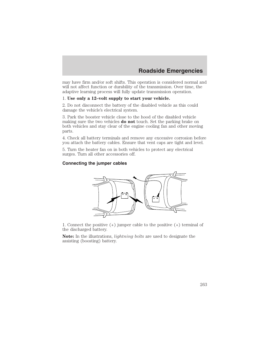 Roadside emergencies | FORD 2003 Expedition v.2 User Manual | Page 263 / 344