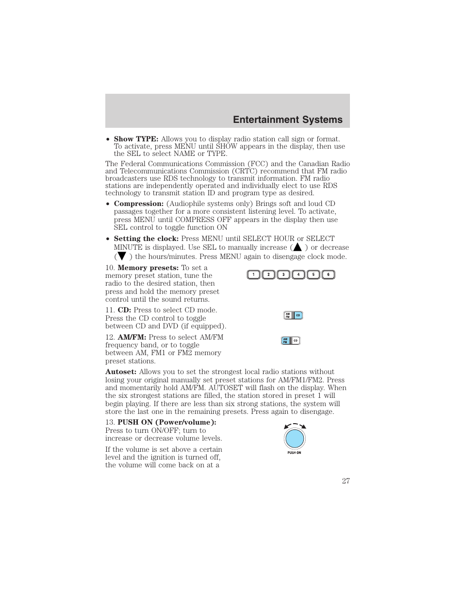 Entertainment systems | FORD 2003 Expedition v.2 User Manual | Page 27 / 344
