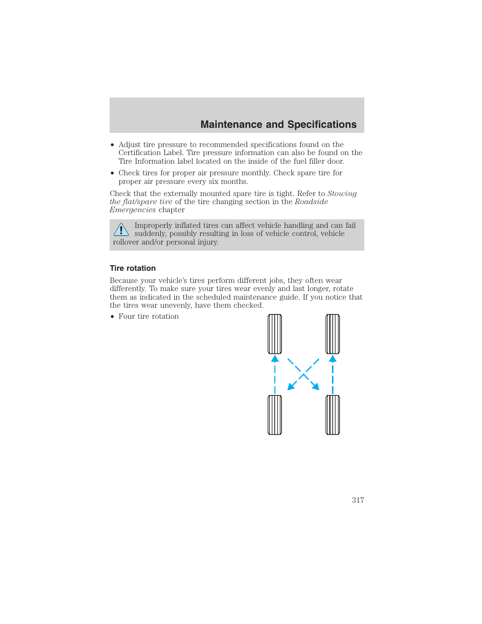 Maintenance and specifications | FORD 2003 Expedition v.2 User Manual | Page 317 / 344