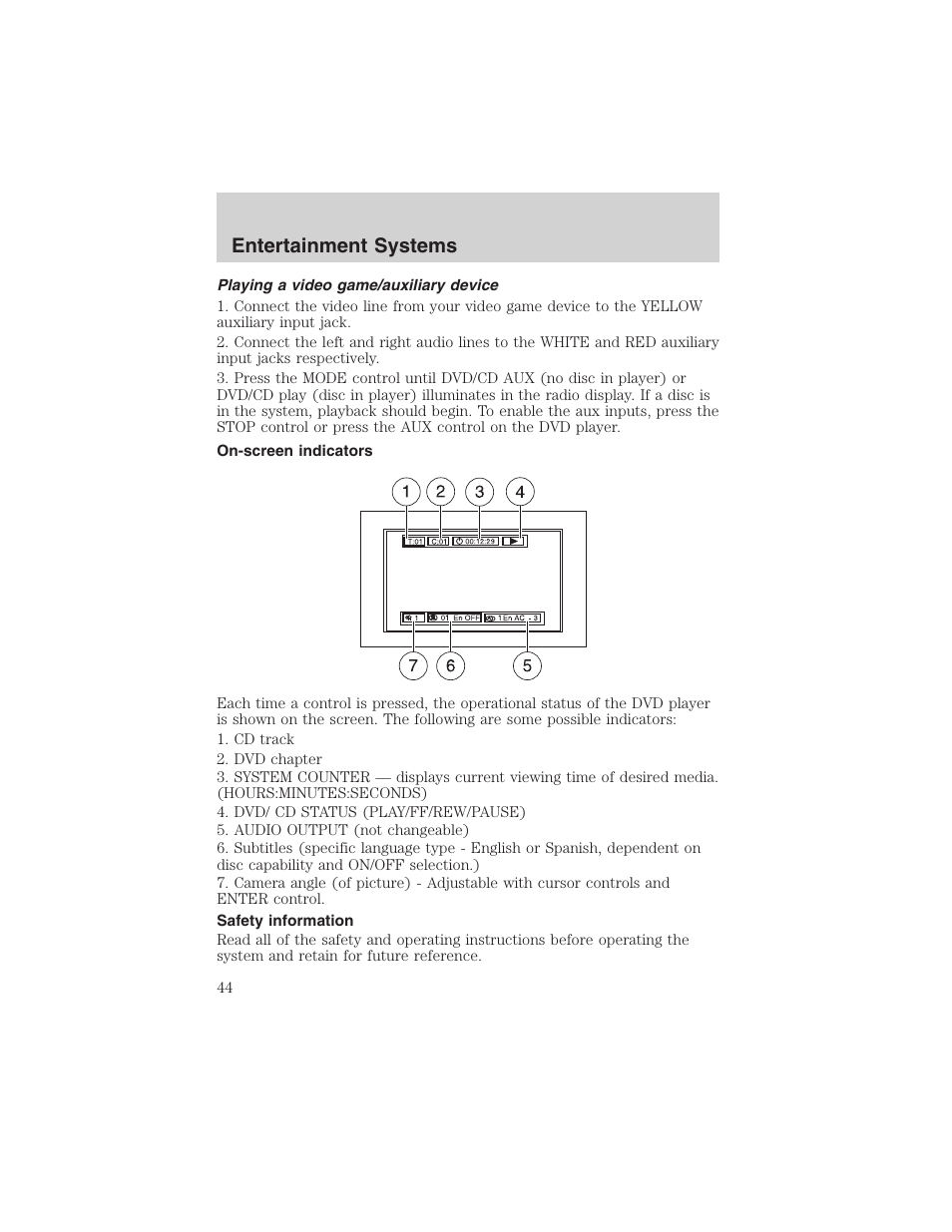 Entertainment systems | FORD 2003 Expedition v.2 User Manual | Page 44 / 344