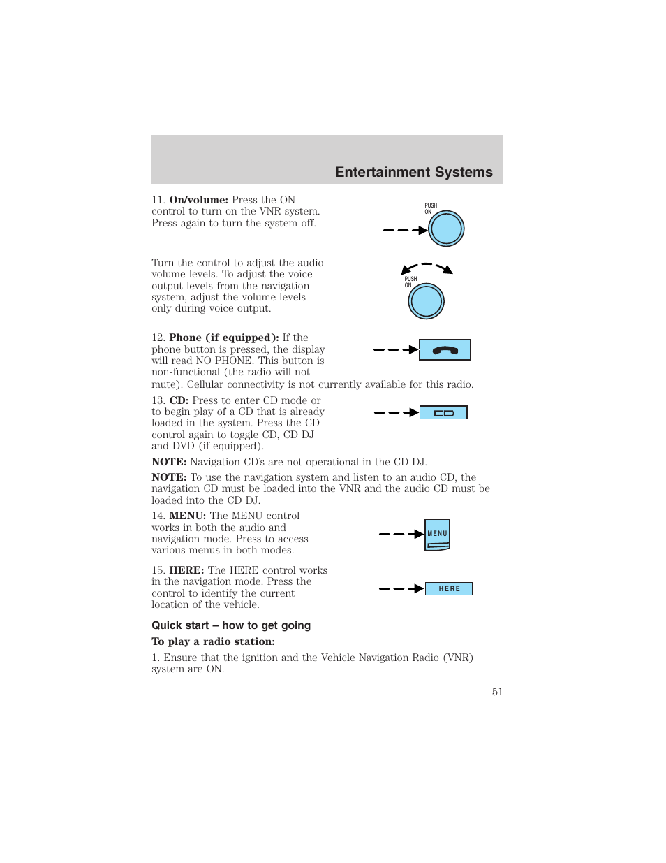 Entertainment systems | FORD 2003 Expedition v.2 User Manual | Page 51 / 344