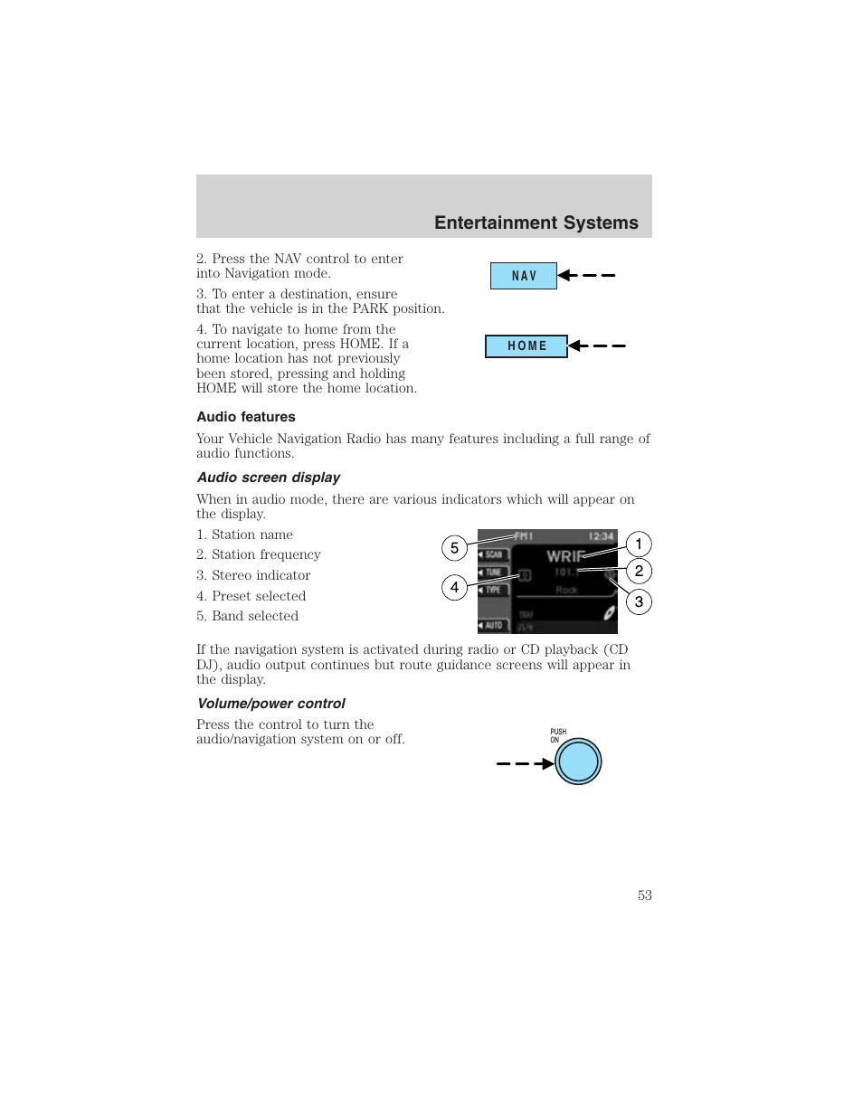Entertainment systems | FORD 2003 Expedition v.2 User Manual | Page 53 / 344