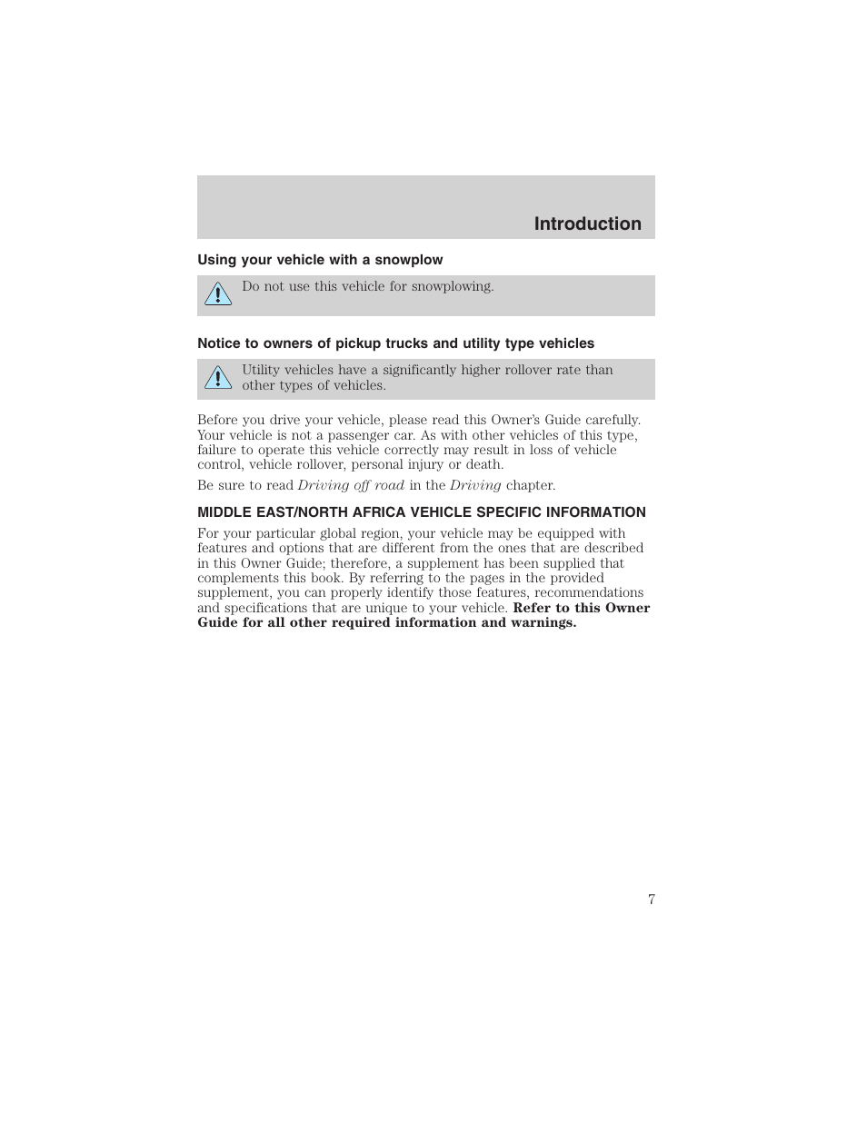 Introduction | FORD 2003 Expedition v.2 User Manual | Page 7 / 344