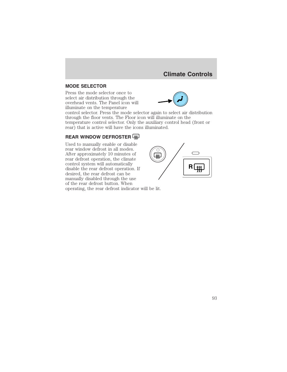 Climate controls | FORD 2003 Expedition v.2 User Manual | Page 93 / 344