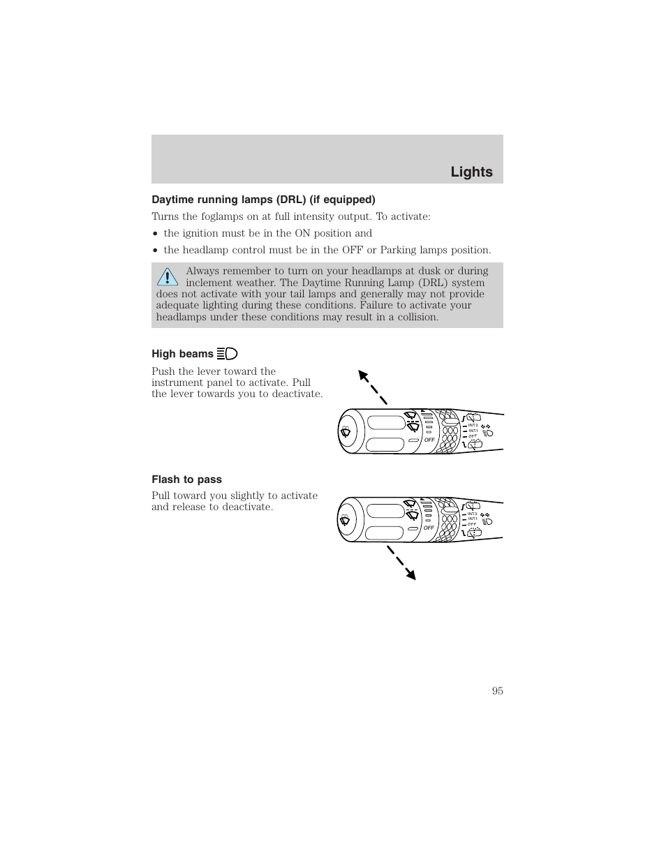 Lights | FORD 2003 Expedition v.2 User Manual | Page 95 / 344